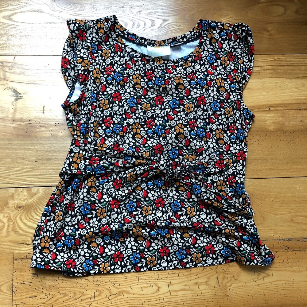 Maeve by Anthropologie Floral Wrap Blouse